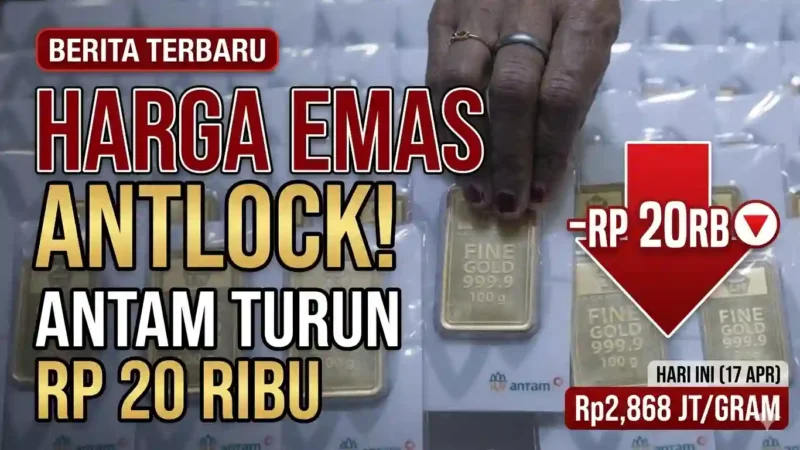 Ilustrasi - Harga Emas Antam Hari Ini Anjlok Rp20 Ribu per Gram. Gemini AI