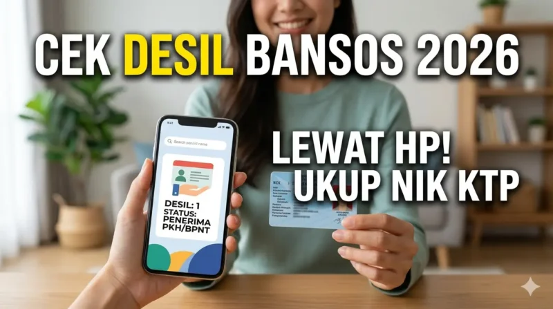 Ilustrasi - Cara Mudah Cek Desil Bansos 2026 Lewat HP.