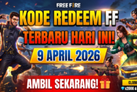 Ilustrasi Kode Redeem FF Terbaru 9 April 2026. Gemini AI