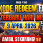 Ilustrasi Kode Redeem FF Terbaru 9 April 2026. Gemini AI