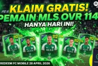 Ilustrasi - Kode Redeem FC Mobile 28 April 2026: Ambil Pemain MLS OVR 114 Gratis.