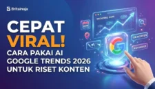 Ilustrasi Cara Pakai AI Google Trends 2026 untuk Riset Konten. Gemini AI