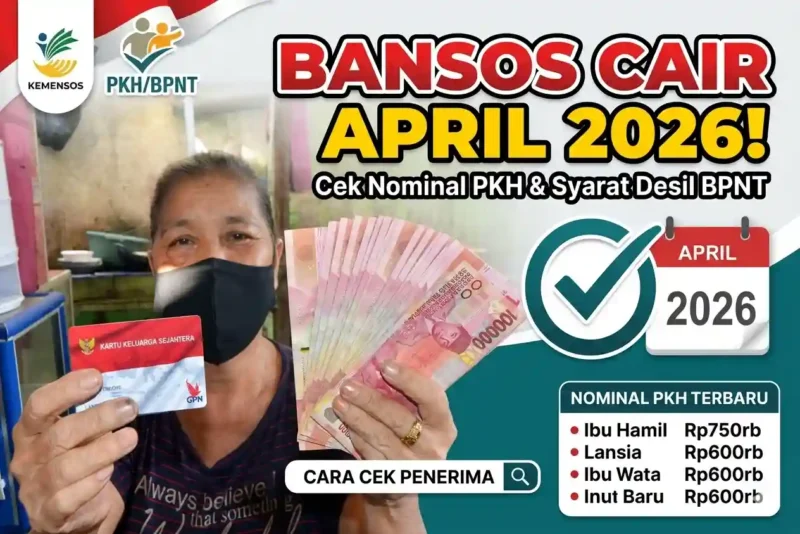 Ilustrasi - Bansos PKH dan BPNT Cair April 2026: Cek Jadwal, Syarat Desil, dan Nominal Terbaru.