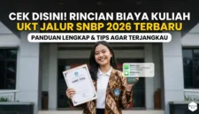 Ilustrasi Rincian Biaya Kuliah UKT Jalur SNBP 2026 Terbaru. Gemini AI