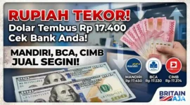 Ilustrasi - Rupiah Terus Melemah, Dolar AS Kini Tembus Rp 17.400 di Sejumlah Bank.