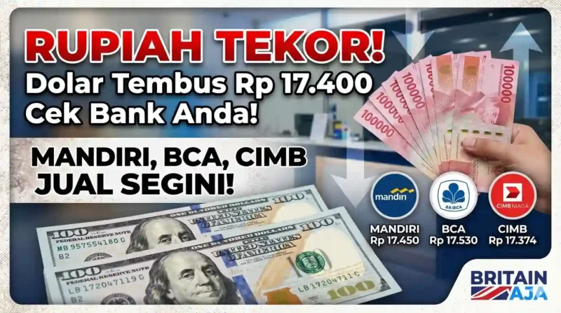 Ilustrasi - Rupiah Terus Melemah, Dolar AS Kini Tembus Rp 17.400 di Sejumlah Bank.