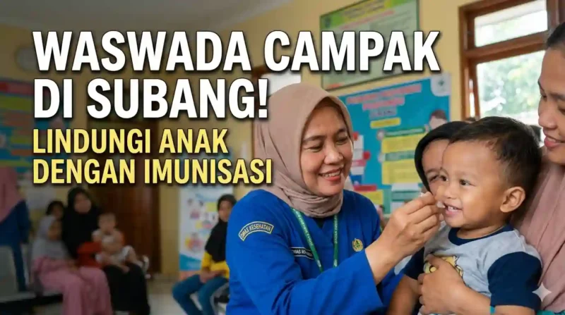 Ilustrasi Waspada Campak, Lindungi Buah Hati dengan Imunisasi. Gemini AI