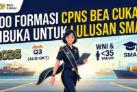 Ilustrasi Lowongan 300 Formasi Bea Cukai. Gemini AI