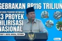 zoom-inlihat fotoDaftar 13 Proyek Hilirisasi Tahap 2 Senilai Rp 116 T yang Baru Diresmikan Prabowo
Ist/YouTube Sekretariat Presiden
Presiden RI Prabowo Subianto meresmikan groundbreaking atau peletakan batu pertama terkait 13 proyek hilirisasi tahap kedua di berbagai wilayah Indonesia. (Ist/YouTube Sekretariat Presiden)