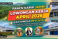 Ilustrasi - Lowongan Kerja di Jambi April 2026: Gaji Tembus Rp9 Juta.