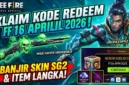 Ilustrasi Kode Redeem FF 16 April 2026. Gemini AI