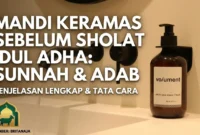 Ilustrasi - Mandi Keramas Sebelum Sholat Idul Adha. Gemini AI