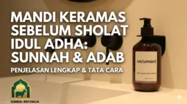 Ilustrasi - Mandi Keramas Sebelum Sholat Idul Adha. Gemini AI