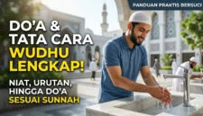 Ilustrasri - Orang Sedang Berwudhu.