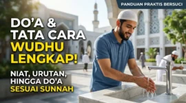 Ilustrasri - Orang Sedang Berwudhu.