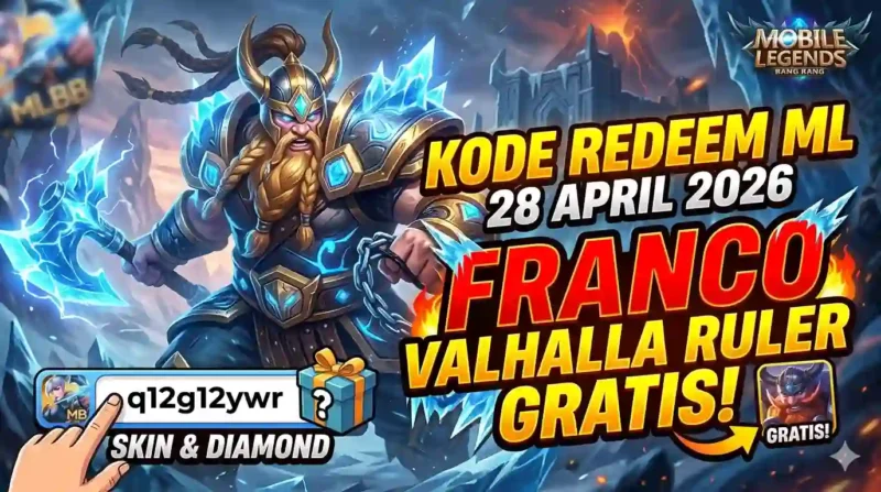 Ilustrasi - Kode Redeem ML 28 April 2026: Skin Franco Valhalla Ruler Menantimu.