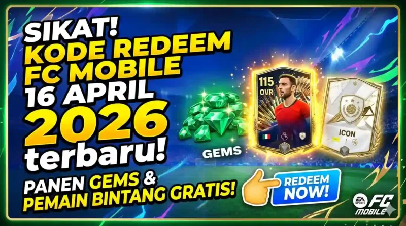 Ilustrasi Kode Redeem FC Mobile 16 April 2026. Gemini AI