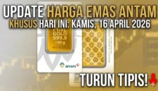 Ilustrasi - Harga Emas Antam Hari Ini Turun Tipis. Gemini AI