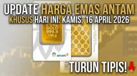 Ilustrasi - Harga Emas Antam Hari Ini Turun Tipis. Gemini AI