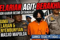 M Alung Ramadhan, daftar pencarian orang (DPO) kasus 58 Kilogram narkotika jenis sabu-sabu yang kabur dari ruangan penyidik pada Oktober 2025 lalu, digiring Provos Polda Jambi ke ruang penyidik, Kamis (16/4/2026). Setelah buron, Alung akhirnya ditangkap di Merlung, Provinsi Jambi, Kamis (16/4/2026).