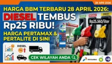 Ilustrasi - Harga BBM Terbaru 28 April 2026: Jenis Diesel Tembus Rp25 Ribu.