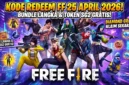 Ilustrasi - Kode Redeem FF 25 April 2026.