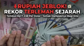 Ilustrasi - Rupiah Tembus Rp17.338 per Dolar AS: Titik Terendah Baru dalam Sejarah.