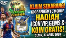 Ilustrasi Kode Redeem FC Mobile 13 April 2026. Gemini AI
