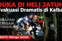Proses Evakuasi Korban Kecelakaan Helikopter di Kalbar.