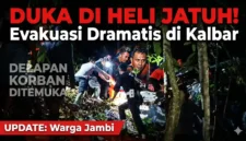 Proses Evakuasi Korban Kecelakaan Helikopter di Kalbar.