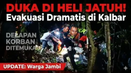 Proses Evakuasi Korban Kecelakaan Helikopter di Kalbar.