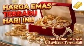 Ilustrasi - Penampakan Emas Perhiasan Di toko Emas.