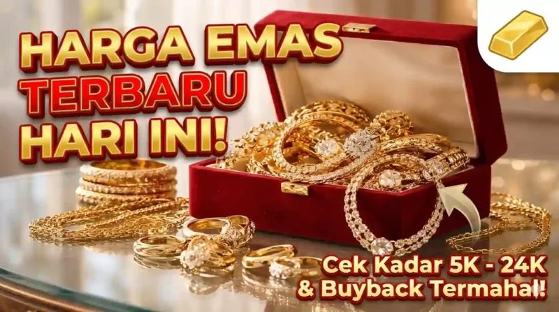 Ilustrasi - Penampakan Emas Perhiasan Di toko Emas.