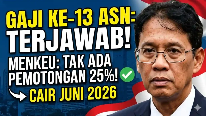 Menkeu Purbaya Yudhi Sadewa. Isu Gaji ke-13 ASN Dipotong 25 Persen