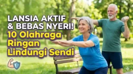 Ilustrasi Olahraga Ringan yang Lindungi Sendi Anda. Gemini AI