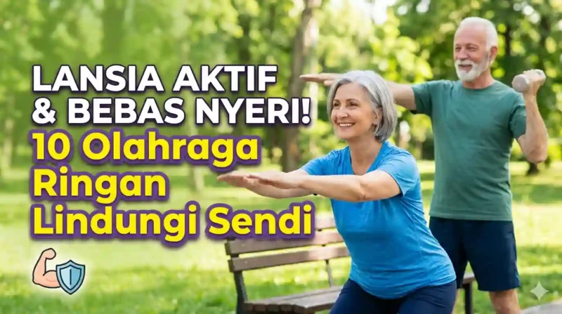 Ilustrasi Olahraga Ringan yang Lindungi Sendi Anda. Gemini AI