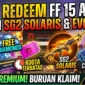 Ilustrasi Kode Redeem FF Terbaru 15 April 2026. Gemini AI