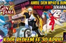 Ilustrasi - Kode Redeem FF 30 April 2026.