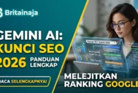 Ilustrasi visualisasi asisten digital yang cerdas. Gemini AI