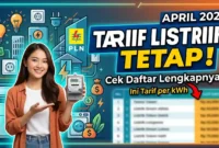 Ilustrasi Tarif Listrik April 2026 Tetap. Gemini AI