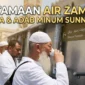 Ilustrasi - Sedang Minum Air Zamzam.