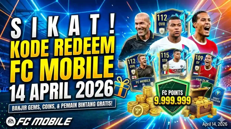 Ilustrasi Kode Redeem FC Mobile 14 April 2026. Gemini AI