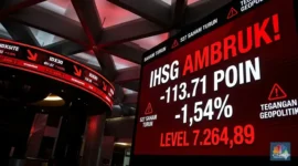 Ilustrasi - IHSG Anjlok 1,54% Pagi Ini: Ketegangan Global Tekan Pasar.