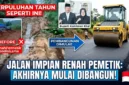Kolase Pembangunan Jalan Impian Warga Renah Pemetik. Gemini AI