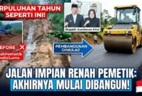 Kolase Pembangunan Jalan Impian Warga Renah Pemetik. Gemini AI