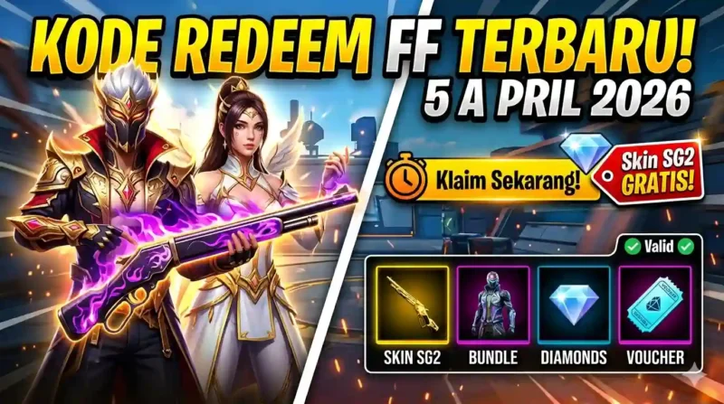 Ilustrasi Kode Redeem FF 5 April 2026. Gemini AI