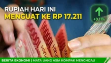 ILUSTRASI. Rupiah di pasar spot ditutup menguat 0,11% ke Rp 17.211 per dolar AS pada hari ini (27/4/2026).