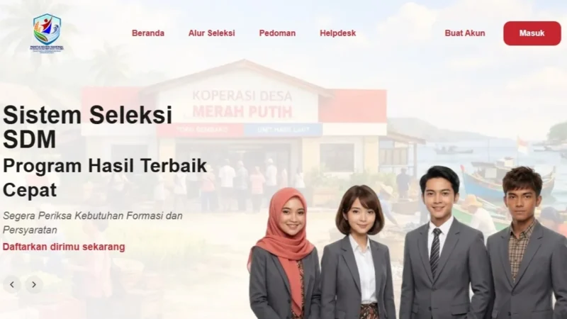 Tangkapan Layar - Pengumuman Hasil Seleksi Administrasi Kopdes Merah Putih 2026.