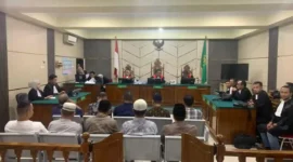 Suasana Sidak Vonis 10 Terdakwa Tindak Pidana Korupsi PJU Kerinci. 