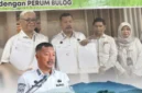 Kolase Foto Saat Bupati Kerinci Monadi Melakukan Penandatanganan NPHD dengan Perum Bulog.